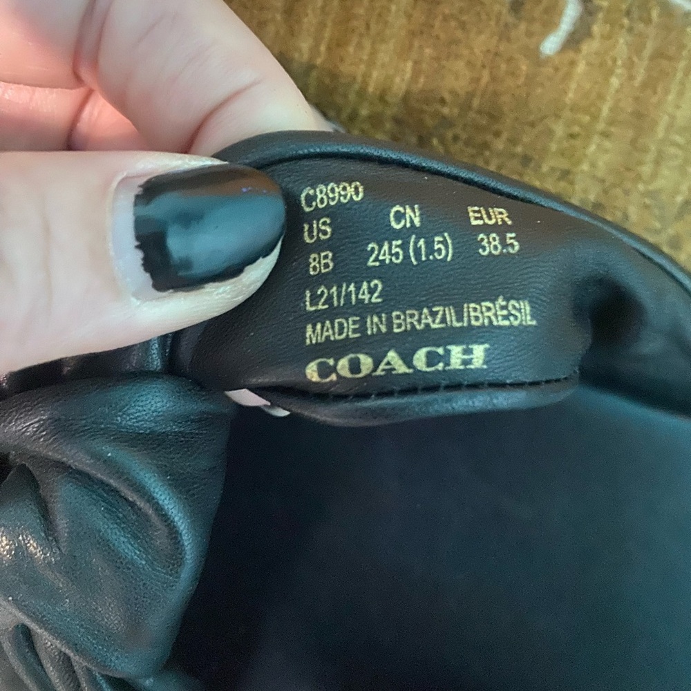 Coach Women's Black Knotted Slide Sandals - Picture 4 of 5